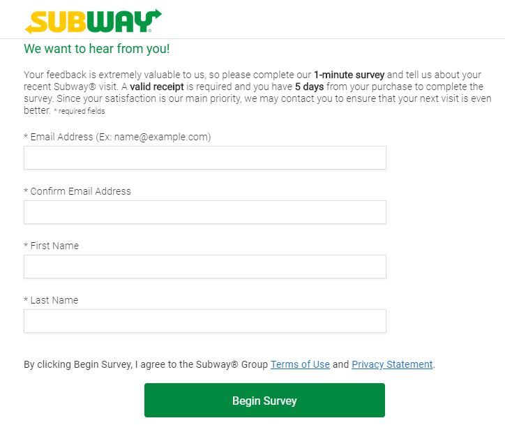 Tell Subway Feedback