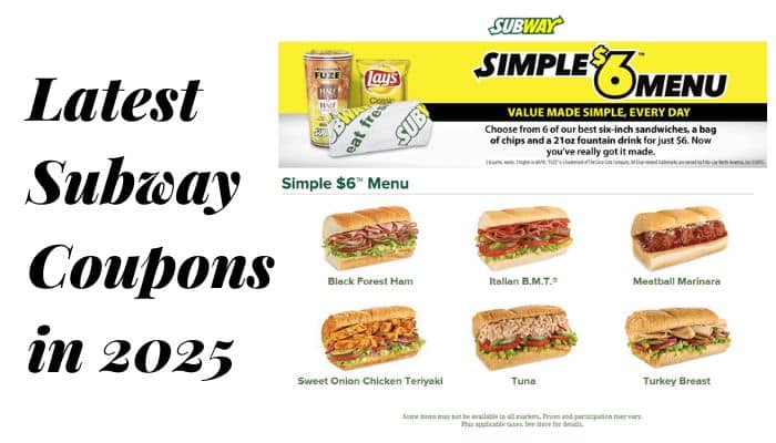 Latest Subway Coupons in 2025